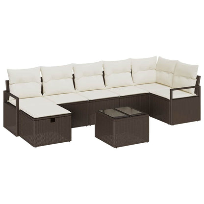Sofa Set mit Kissen 5 pcs Poly-Rattan