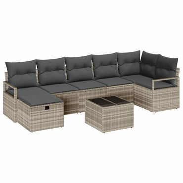 vidaXL Sofa Set mit Kissen 4 pcs Poly-Rattan