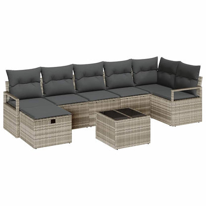 Sofa Set mit Kissen 4 pcs Poly-Rattan