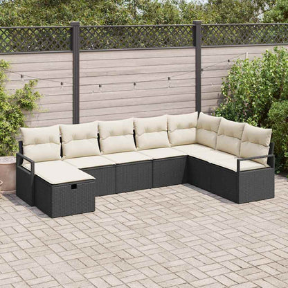 vidaXL Sofa Set mit Kissen 5 pcs Poly-Rattan