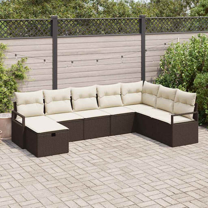 Sofa Set mit Kissen 5 pcs Poly-Rattan