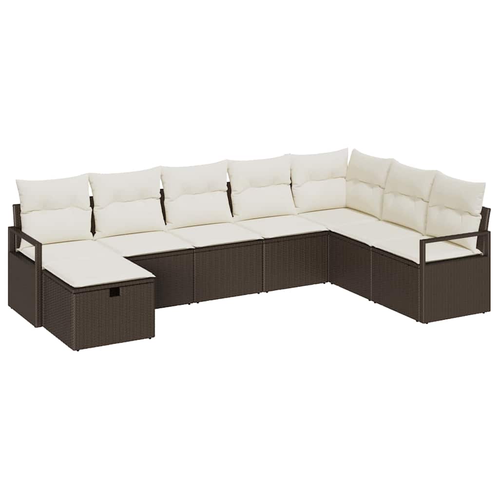 Sofa Set mit Kissen 5 pcs Poly-Rattan