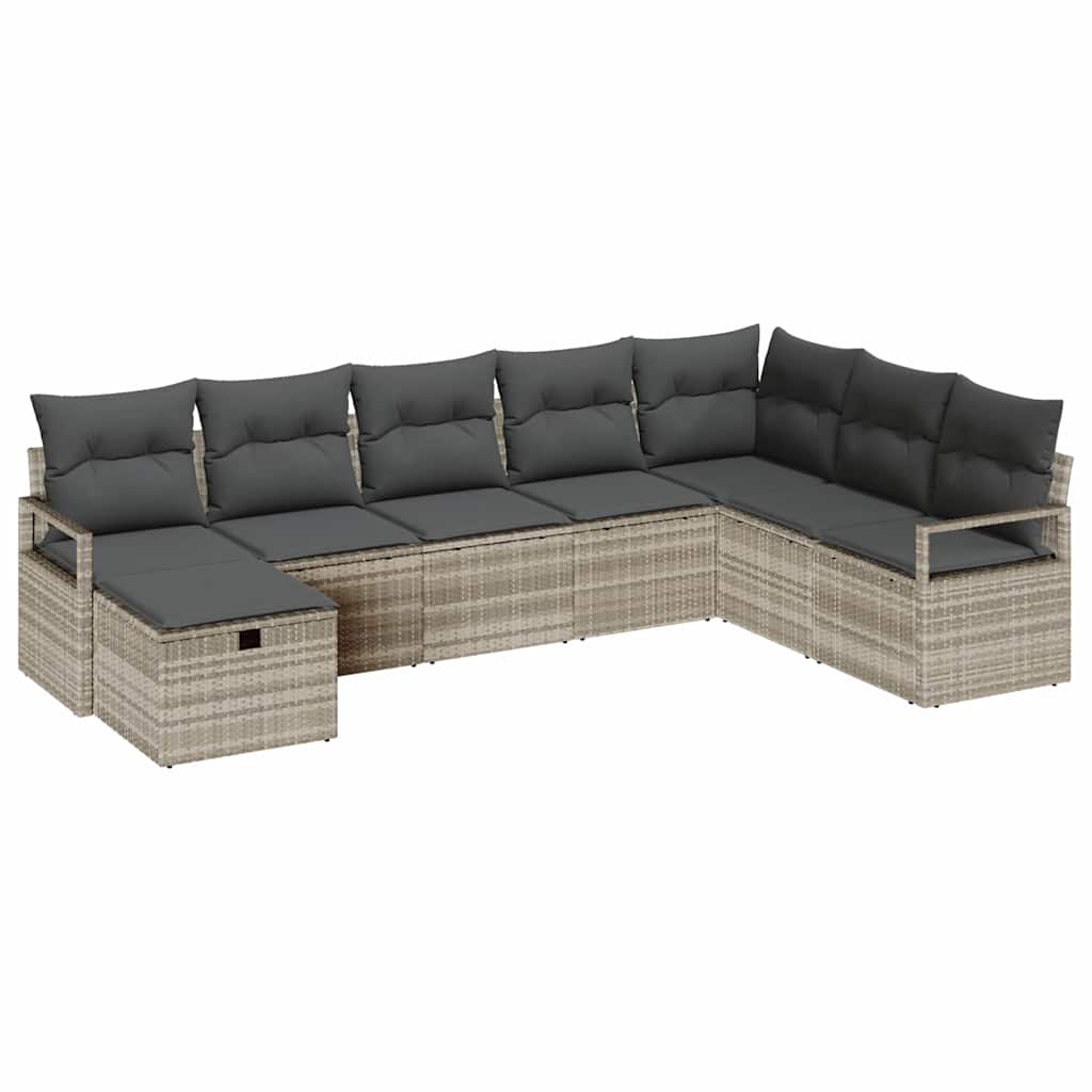 Sofa Set mit Kissen 6 pcs Poly-Rattan