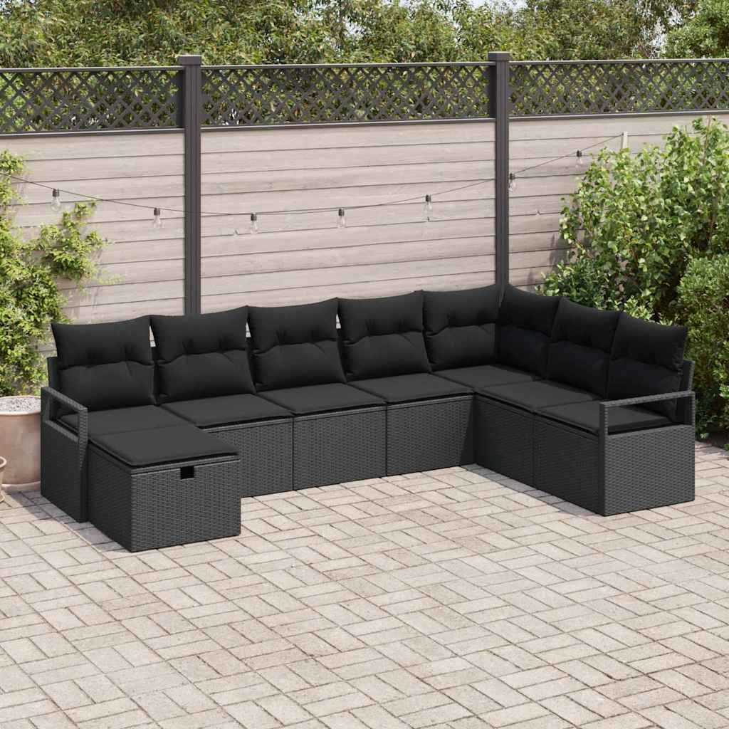 Sofa Set mit Kissen 6 pcs Poly-Rattan
