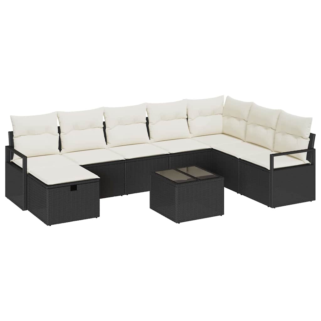 Sofa Set mit Kissen 6 pcs Poly-Rattan