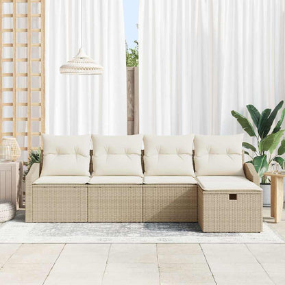 Sofa Set mit Kissen 6 pcs Poly-Rattan