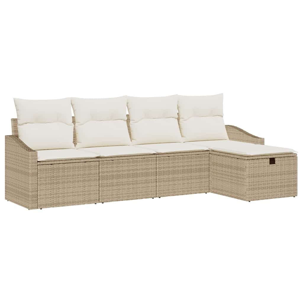 Sofa Set mit Kissen 6 pcs Poly-Rattan