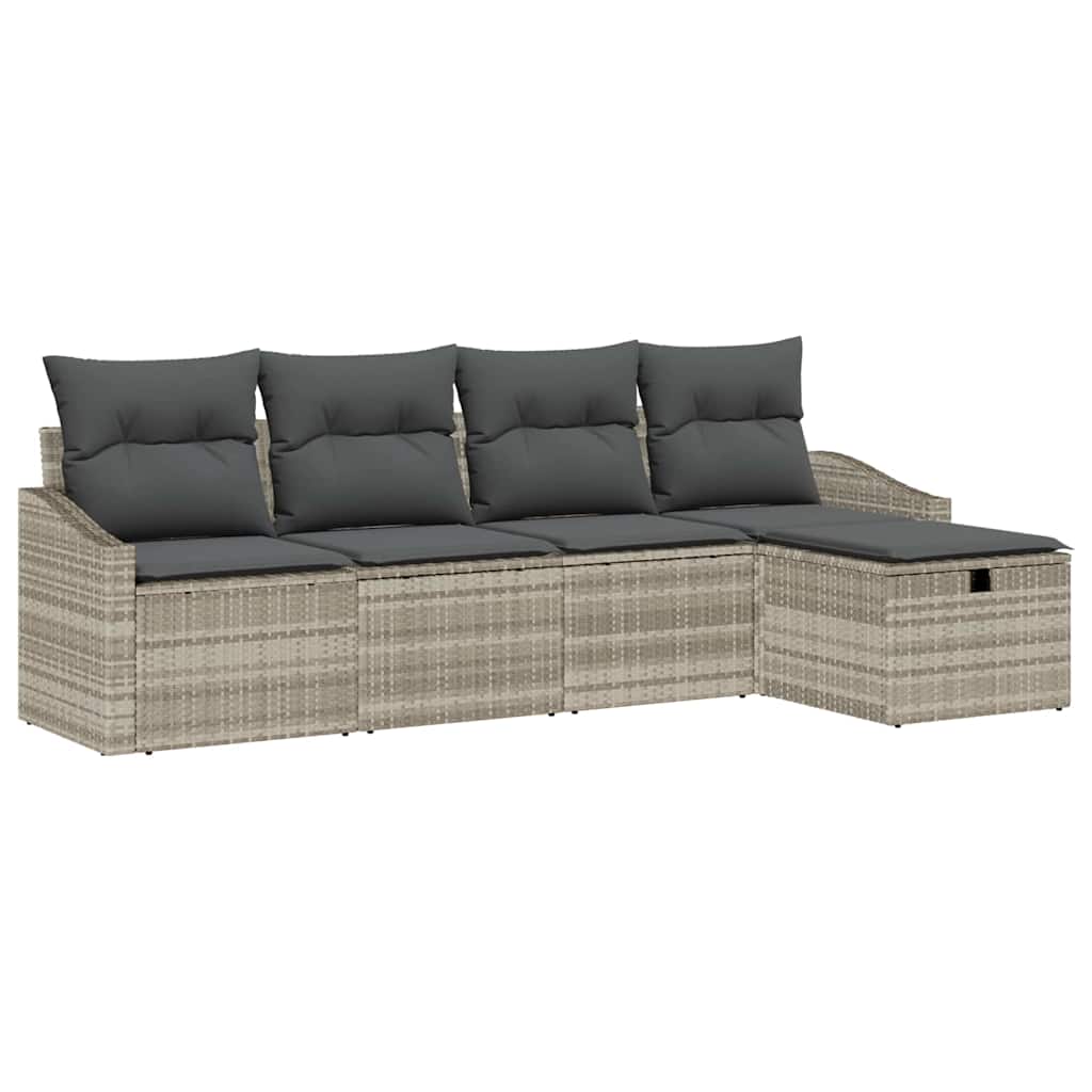 Sofa Set mit Kissen 6 pcs Poly-Rattan