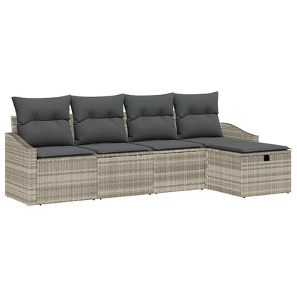 Sofa Set mit Kissen 6 pcs Poly-Rattan