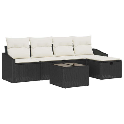 Sofa Set mit Kissen 5 pcs Poly-Rattan