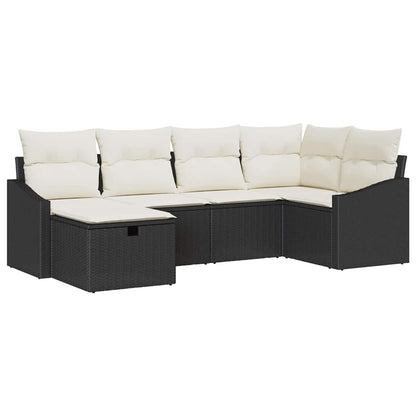 vidaXL Ensemble de canapés avec coussins 7 pcs Résine tressée