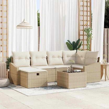 vidaXL Salon de jardin avec coussins 6 pcs résine tressée