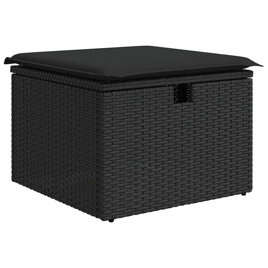 vidaXL Salon de jardin avec coussins 7 pcs Résine tressée