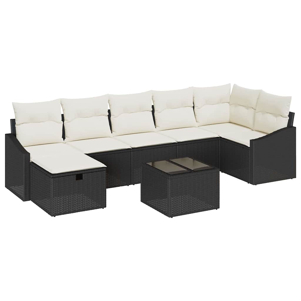 Sofa Set mit Kissen 7 pcs Poly-Rattan