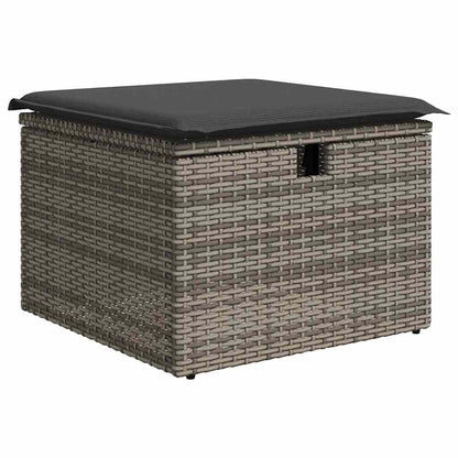 vidaXL Salon de jardin avec coussins 9 pcs Résine tressée