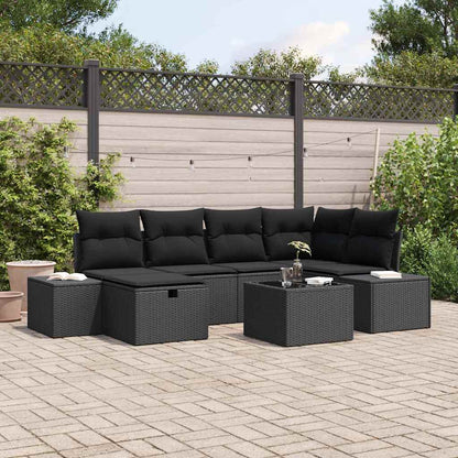 Sofa Set mit Kissen 6 pcs Poly-Rattan