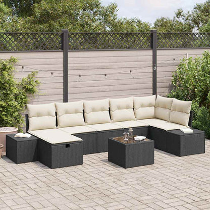 Sofa Set mit Kissen 8 pcs Poly-Rattan