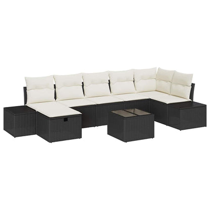 Sofa Set mit Kissen 8 pcs Poly-Rattan