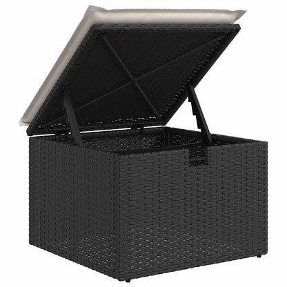vidaXL Garten-Sofa-Set 6 pcs Schwarz 55 x 62 x 69 cm Poly Rattan