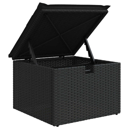 vidaXL Garten-Sofa-Set 6 pcs Schwarz 55 x 62 x 69 cm Poly Rattan