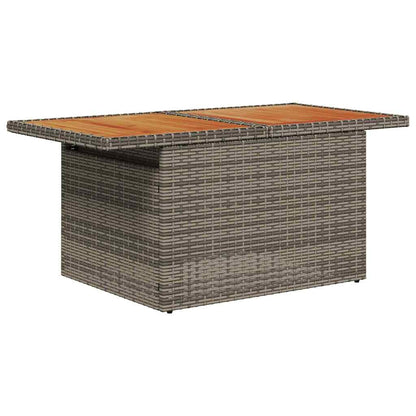 vidaXL Garten-Sofa-Set 7 pcs Grau Poly-Rattan