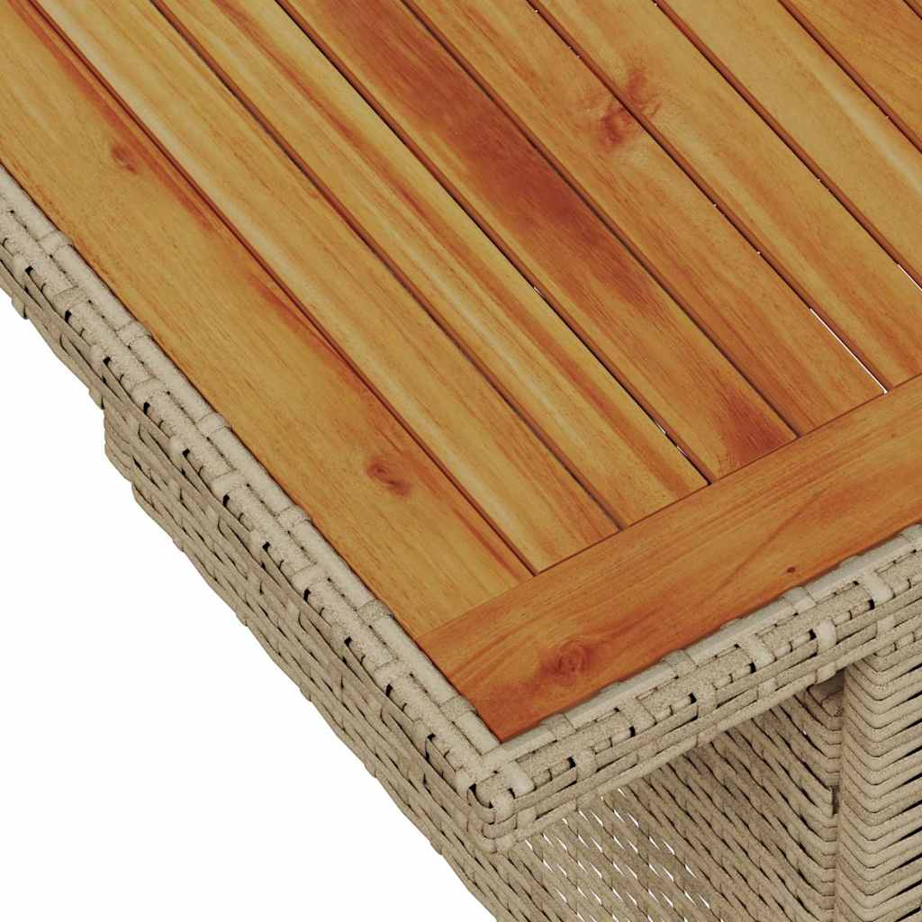 Gartensofa-set mit Kissen mit Speicher 9 pcs Beige Poly-Rattan