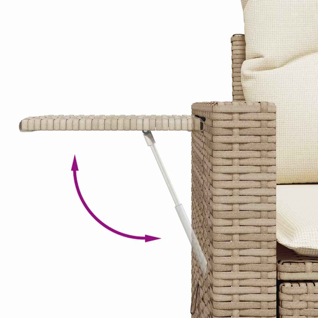 vidaXL Salon de jardin avec rangement 11 pcs Beige Résine tressée
