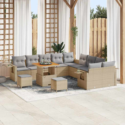 Gartensofa-set 13 pcs Beige Poly-Rattan