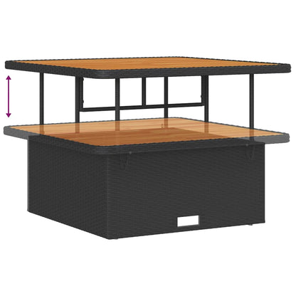 Gartensofa-set mit Kissen 11 pcs Schwarz Poly-Rattan