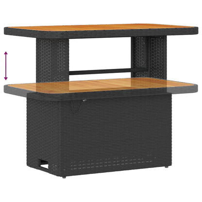 Gartensofa-set mit Kissen 11 pcs Schwarz