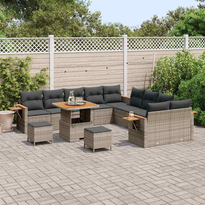 Gartensofa-set mit Kissen 13 pcs Grau