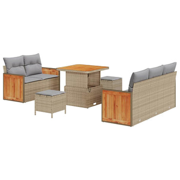 vidaXL Ensemble de canapés de jardin avec coussins 8 pcs Beige et Gris clair