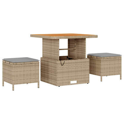 vidaXL Garten-Sofa-Set mit Kissen 12 pcs Beige und Hellgrau