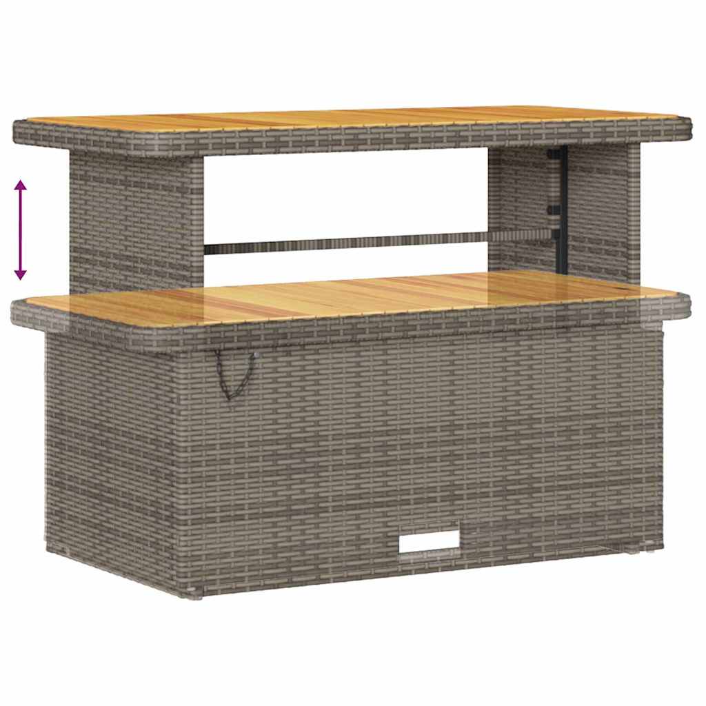 vidaXL Gartensofa-set mit Kissen 18 pcs Grau Poly-Rattan