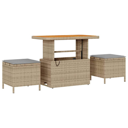vidaXL Garten-Sofa-Set mit Kissen 8 pcs Beige und Hellgrau