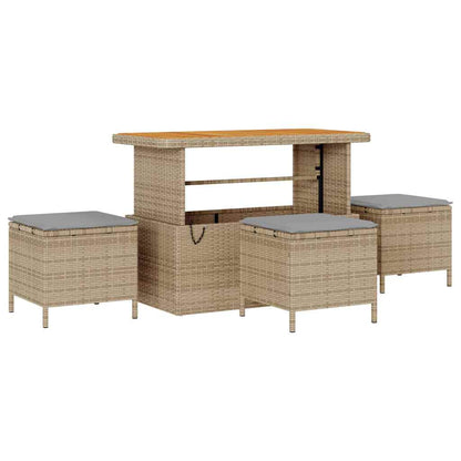 vidaXL Garten-Sofa-Set mit Kissen mit Kissen 14 pcs Beige und Hellgrau