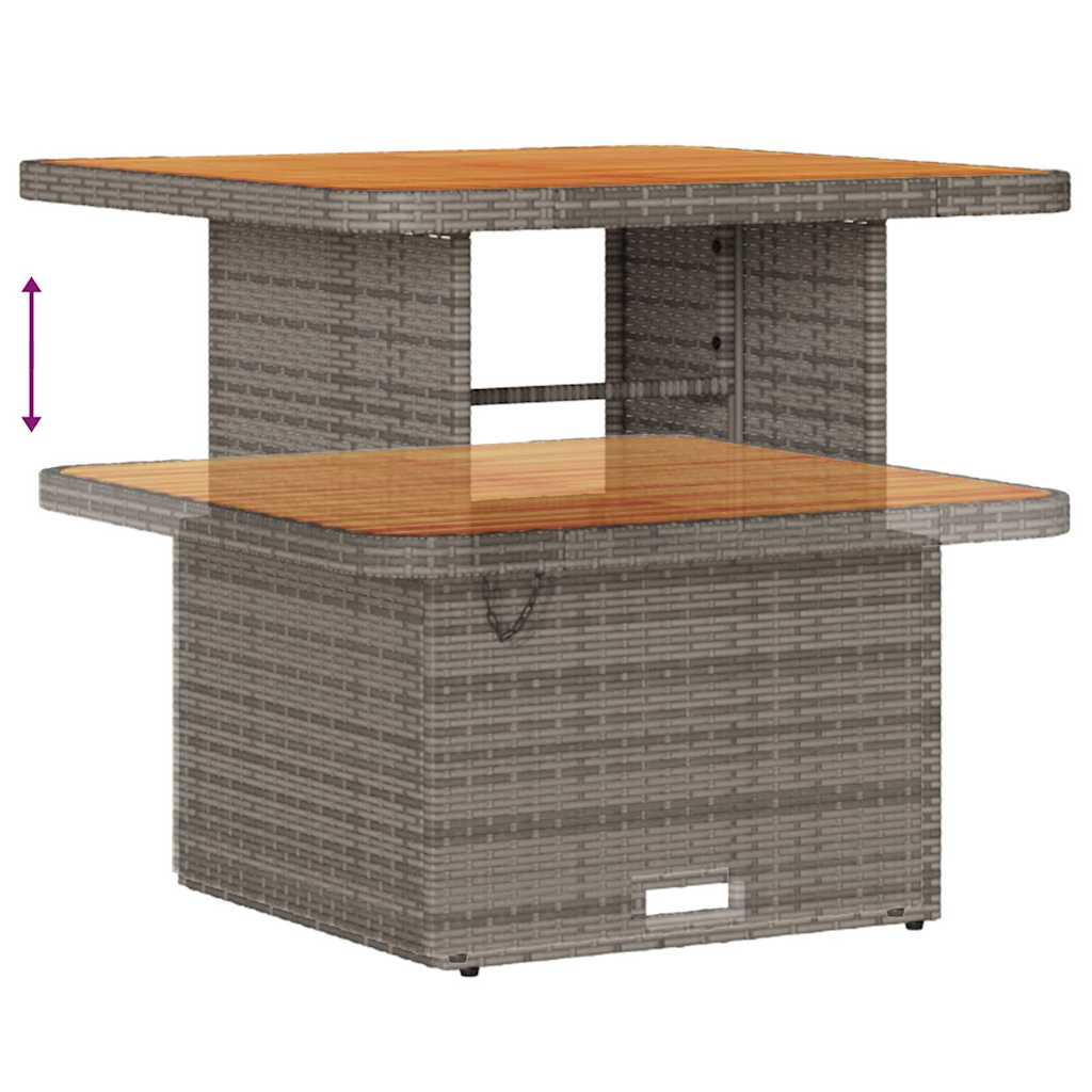 Garten-Sofa-Set mit Kissen mit Speicher Grau 80 x 80 x 71 cm