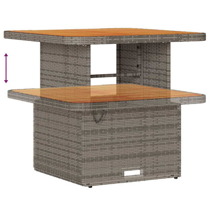 Garten-Sofa-Set mit Kissen mit Speicher Grau 80 x 80 x 71 cm