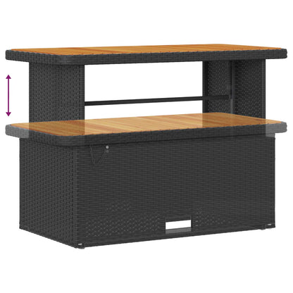 vidaXL Ensemble de canapés de jardin avec coussins 14 pcs Résine tressée noire