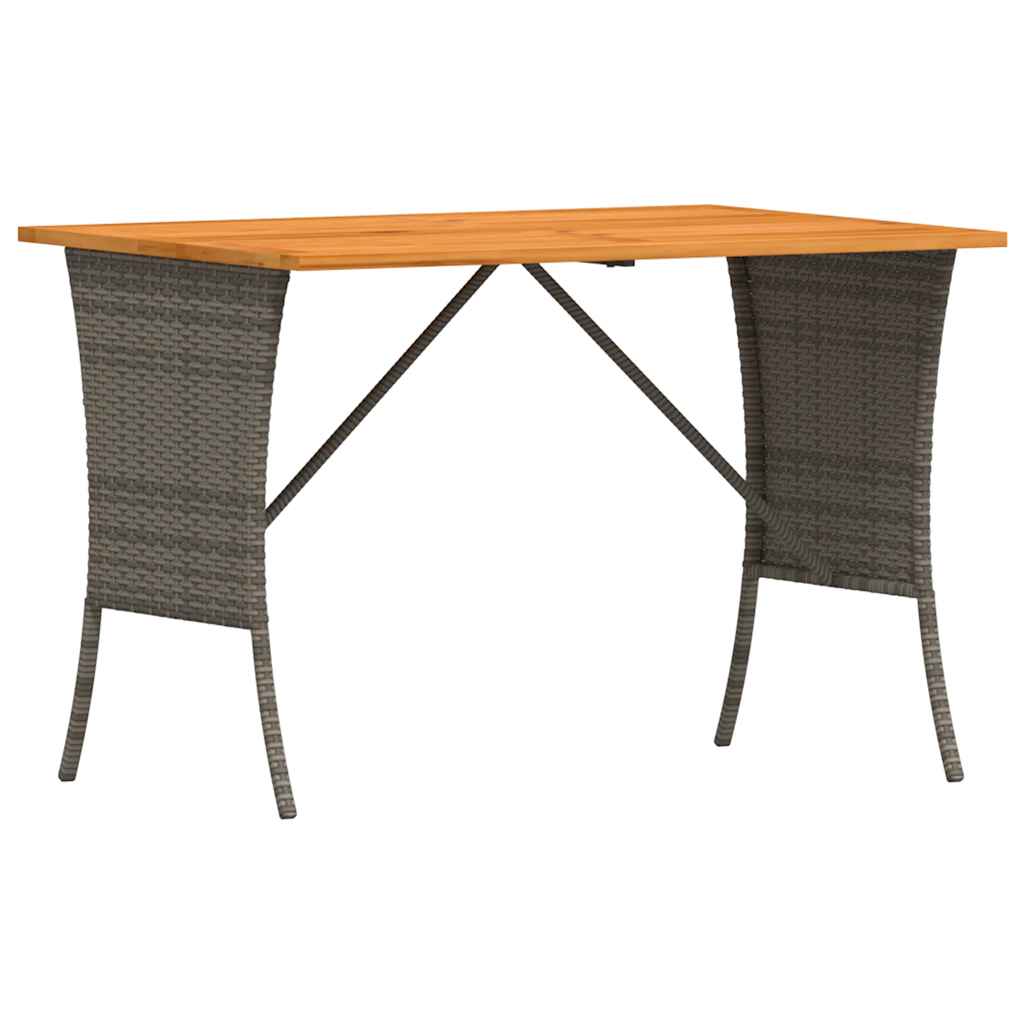 vidaXL 4-tlg. Garten-Sofagarnitur mit Kissen L-Form Grau Poly Rattan
