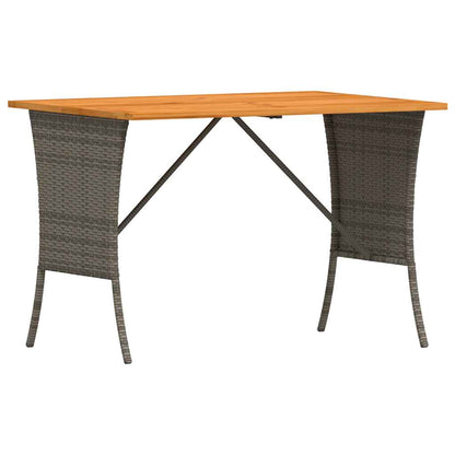 vidaXL 4-tlg. Garten-Sofagarnitur mit Kissen L-Form Grau Poly Rattan