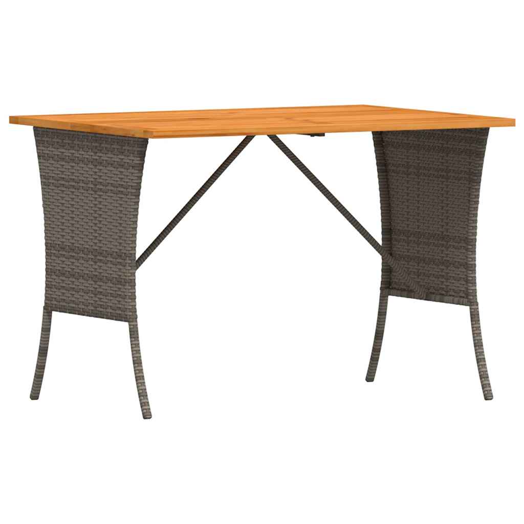 vidaXL 4-tlg. Garten-Sofagarnitur mit Kissen Grau Poly Rattan