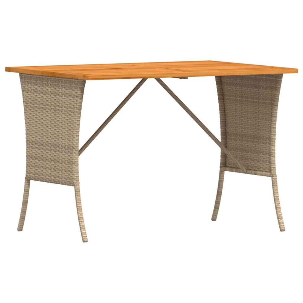 vidaXL 4-tlg. Garten-Sofagarnitur mit Kissen Beige Poly Rattan