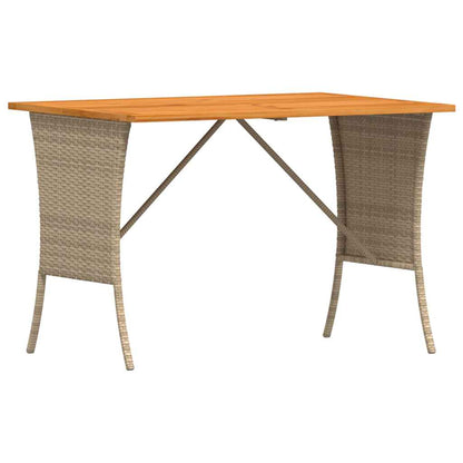 vidaXL 4-tlg. Garten-Sofagarnitur mit Kissen Beige Poly Rattan