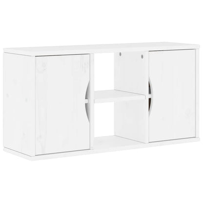 vidaXL Meuble TV mural 4 pcs avec rangement ODDA Blanc Bois de pin massif