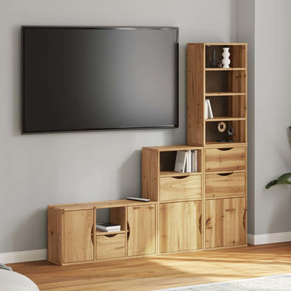 vidaXL Meuble TV 4 pcs avec rangements ODDA Pin massif