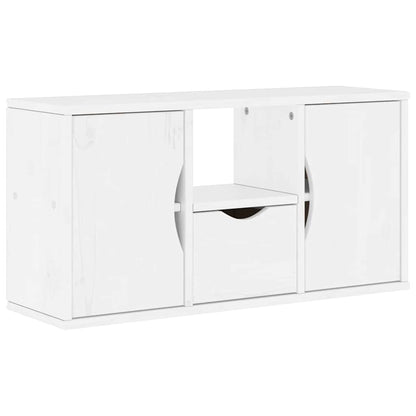 vidaXL Meuble TV 4 pcs avec rangement ODDA Blanc Bois de pin massif
