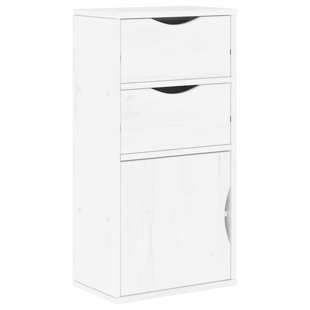 vidaXL Meuble TV 4 pcs avec rangement ODDA Blanc Bois de pin massif