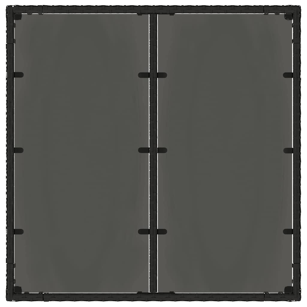 Garten Essgruppe 5 pcs Schwarz Poly-Rattan