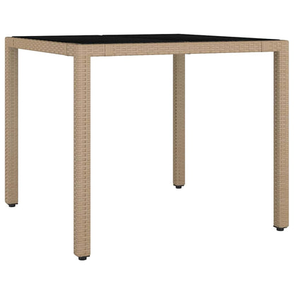 vidaXL Garten Essgruppe 5 pcs Beige Poly-Rattan